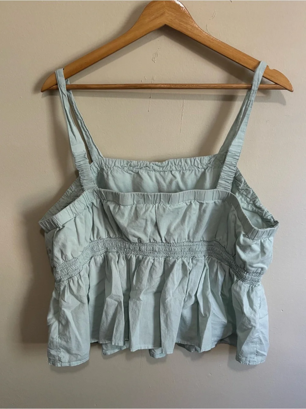 Celebrity Pink Mint Green Embroidered Peplum Cropped Cami Tank 3XL